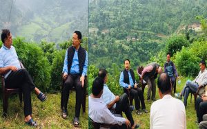 ऊर्जामन्त्री पुनले रोल्पा पुगेर पूर्वसभामुख महरालाई भेटे