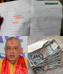 पत्रकारलाई धमाधम पैसा बाँड्दै कांग्रेस महामन्त्री कोइराला पत्रकारलाई धमाधम पैसा बाँड्दै कांग्रेस महामन्त्री कोइराला