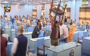 प्रदेशसभामा तोडफोड गर्ने सांसदलाई कांग्रेसले कारवाही गर्ने