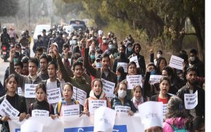 ‘शैक्षिक प्रतिगमनविरूद्ध टियू मार्च’