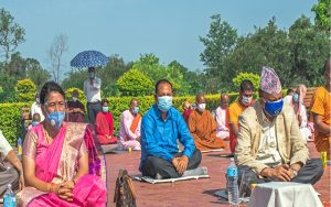 कोरोना माहामारी अन्त्यको कामना गर्दै लुम्बिनीमा बुद्धजयन्ती मनाइयो