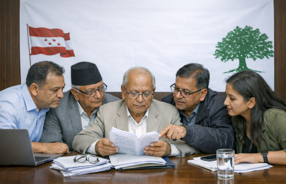 कार्की आयोगको प्रतिवेदन पढ्दै कांग्रेस